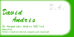 david andris business card